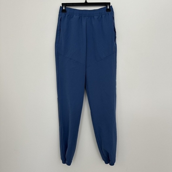Skora Running Pants Mens Small Joggers Blue Qwick Dry Athletic Cuffed Pockets - Picture 1 of 8
